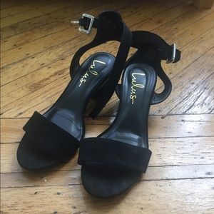 Black Lulus Ankle Strap Heels